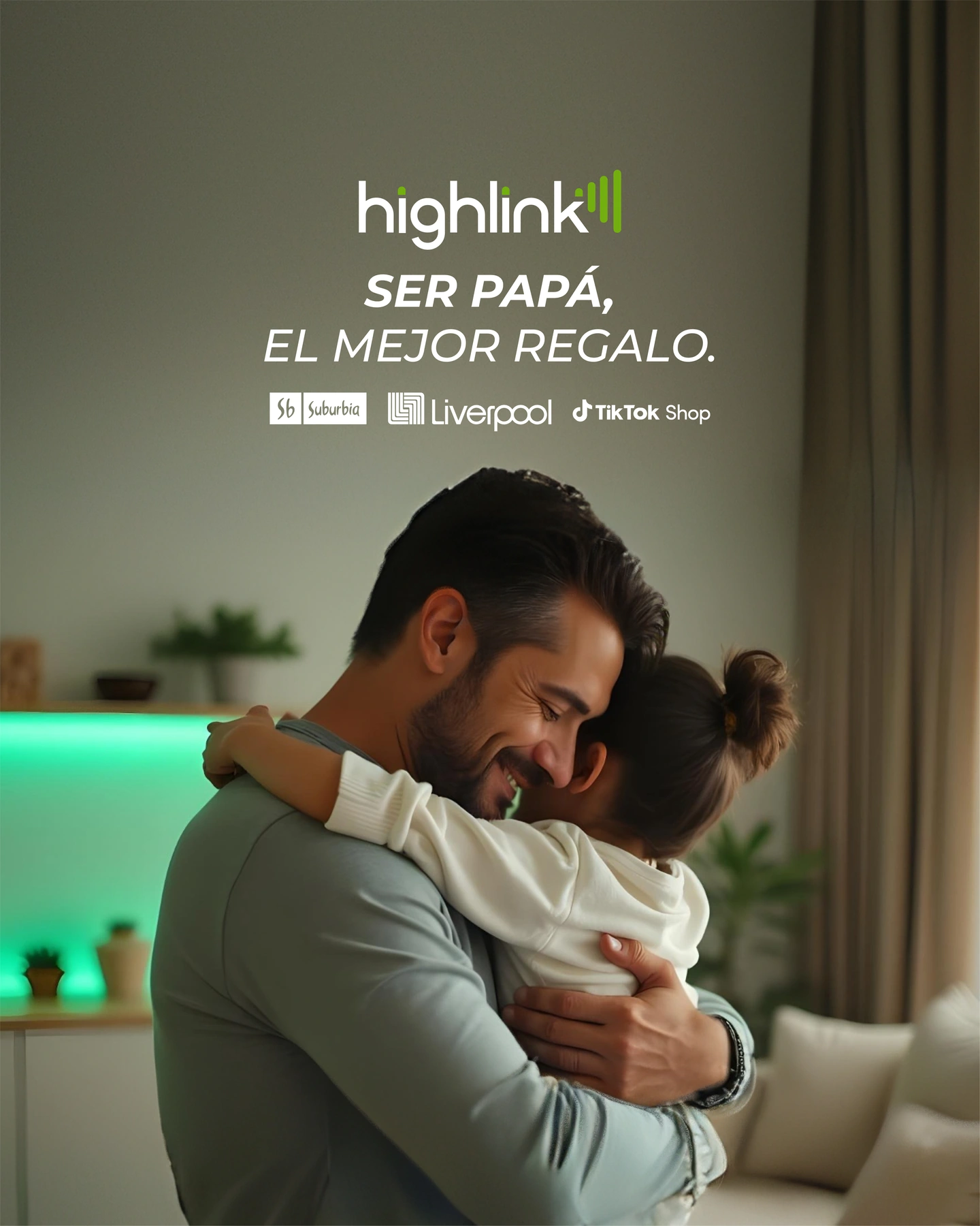 Campaña del Día del Padre de Highlink con un padre y su hija.